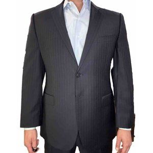 Saks Fifth Avenue pinstripe suit 44R with Zegna fabric